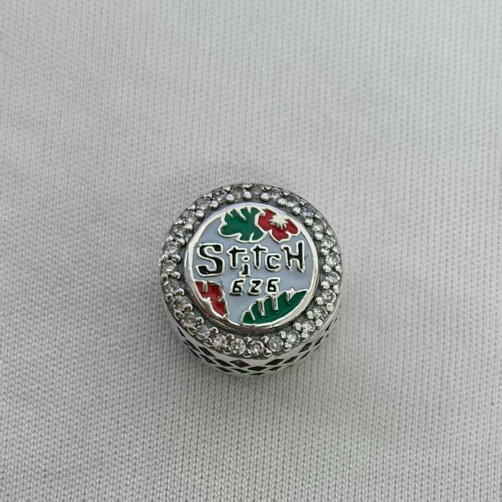 Pandora DISNEYLAND PARIS Stitch button Charm, S925 Silver Jewelry - Picture 2 of 4